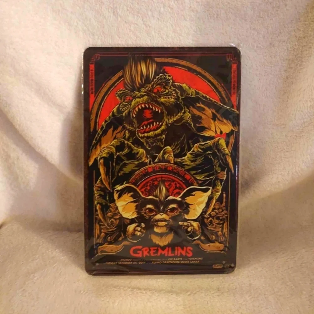 Gremlins tin sign